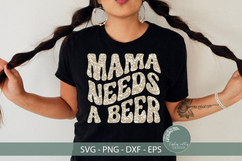 Mama Needs A Beer SVG-Funny Mom SVG-Retro SVG SVG Linden Valley Designs 