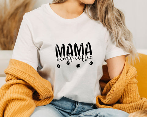 Mama Needs Coffee SVG Bundle, 4 Designs, Coffee Mom SVG, Mom Life SVG, Mother's Day SVG, Mom Shirt SVG SVG HappyDesignStudio 