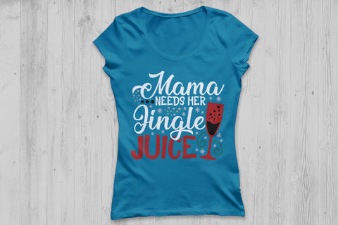 Mama Needs Her Jingle Juice| Christmas Wine SVG Cutting Files. SVG CosmosFineArt 