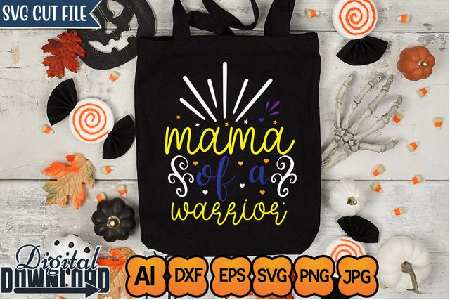 Mama of a Warrior,SVGs,Quotes and Sayings,Food & Drink,On Sale, Print & Cut SVG Newmockups 