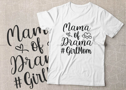Mama of drama #girlmom SVG, Mom Svg, Mothers Day T-shirt Design, Happy Mothers Day SVG, Mother's Day Cricut Files, Mom Gift Cameo, Vinyl Designs, Iron On Decals, Cricut cut files, svg, eps, dxf, png SVG Dinvect 