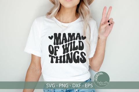Mama Of Wild Things SVG-Funny Mom SVG-Retro SVG SVG Linden Valley Designs 