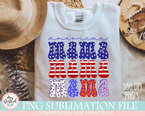 Mama PNG, Fourth Of July Mama Png, 4th Of July Png For Shirt, Mom Life Png, God Bless The USA PNG, 4th Of July Sublimation Design, America Flag Png Sublimation MyDesiredSVG 