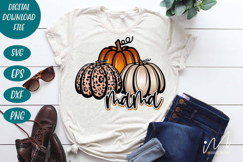 Mama pumpkin png, Mama halloween shirt, Fall Mama t shirt, Pumpkin sweet shirt, Happy Halloween cut file, Halloween cricut, Mama t shirt png SVG Isabella Machell 
