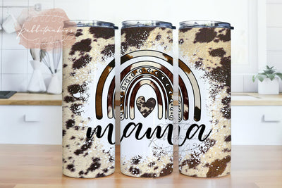 Mama Rainbow Png, MAMA Cowhide Tumbler Wrap, Cow Hide Heifer Cowgirl Sublimation Tumbler Design, Cow Fur Print 20oz Skinny Tumbler Wrap Templates Sublimation Rabbitmakies 