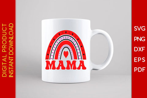 Mama Rainbow Valentine's Day SVG PNG EPS Cut File SVG Creativedesigntee 