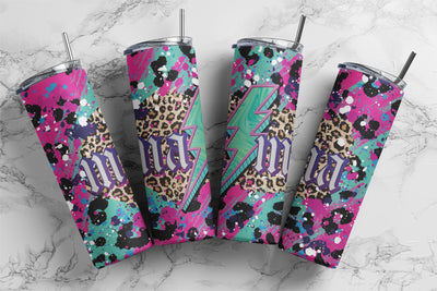 MAMA Rock N Roll Lightning Bolt Tumbler, Mama Lighting Leopard 20oz Skinny Tumbler, Mama Sublimation Design for Straight, Mother's Day Gift, Instant Download Sublimation Rabbitmakies 
