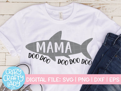 Mama Shark SVG Crazy Crafty Lady Co. 