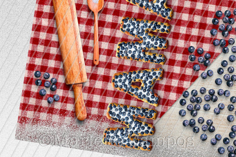 MAMA Skinny Tumbler 20oz | Blueberry Pie | White Wood Sublimation Marlene Campos 