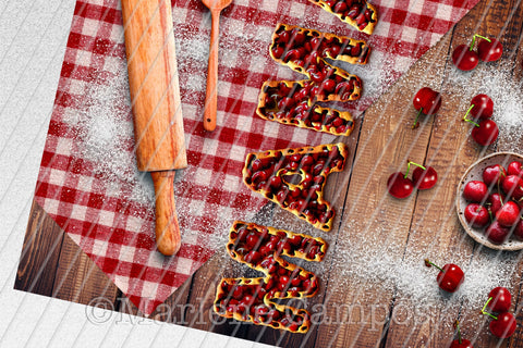 MAMA Skinny Tumbler 20oz | Cherry Pie | Classic Wood Sublimation Marlene Campos 