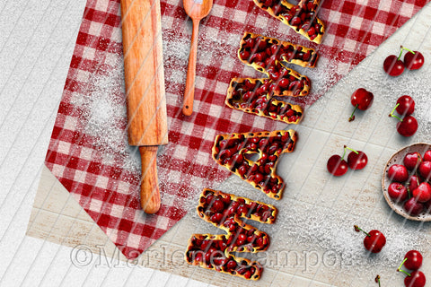 MAMA Skinny Tumbler 20oz | Cherry Pie | White Wood Sublimation Marlene Campos 