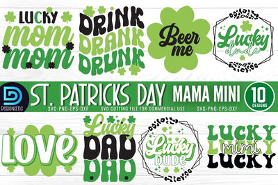 Mama St Patrick's Day SVG Bundle SVG DESIGNISTIC 