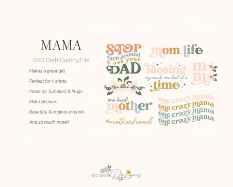 Mama Sublimation Bundle Sublimation Aja Nicole Designs 