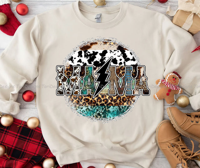 Mama Sublimation PNG, Mama PNG, Leopard Mama, Mom Life png, Gift for Mama, Mom Shirt design png, Mother's Day PNG Sublimation ToriDesigns 