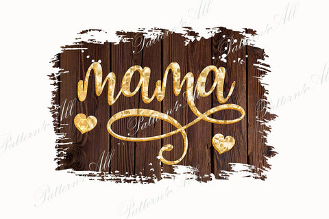 Mama Sublimation Png, T-shirt design element, Happy Mother's Day Sublimation, Wood plank background Sublimation ArtStudio 