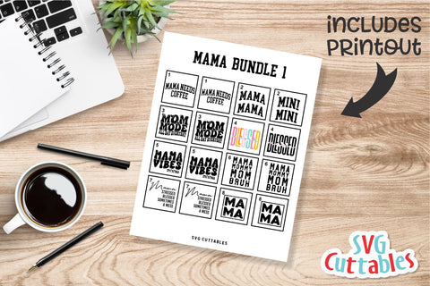 Mama svg Bundle 1 - Mom svg - Cut File - svg - dxf - eps - png - Mama svg - Mothers Day - Mama png - Silhouette - Cricut - Digital File SVG Svg Cuttables 