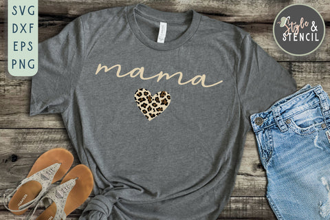 Mama SVG - Mama Leopard SVG Style and Stencil 