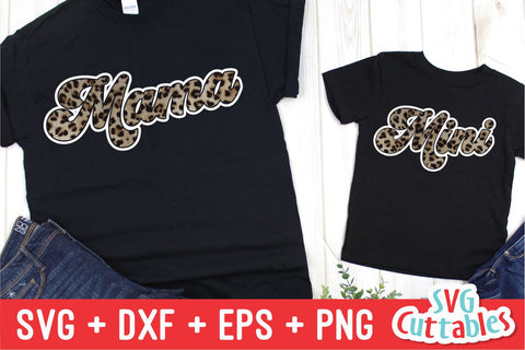 Mama svg - Mini svg - Mommy and Me Cut File - svg - dxf - eps - png - Mom - Silhouette - Cricut - File SVG Svg Cuttables 