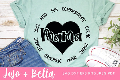 Mama Svg, Mom svg, Mother's Day Svg, Momlife Svg, Mom Life SVG, Flower Svg, Svg files for Cricut, sublimation designs downloads SVG Jojo&Bella 