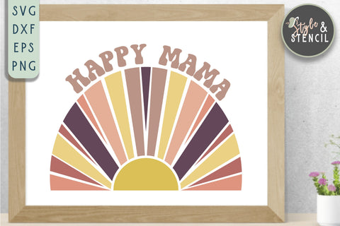 Mama SVG - Retro Mama SVG Style and Stencil 