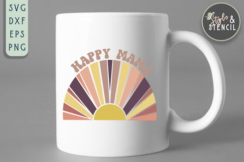 Mama SVG - Retro Mama SVG Style and Stencil 