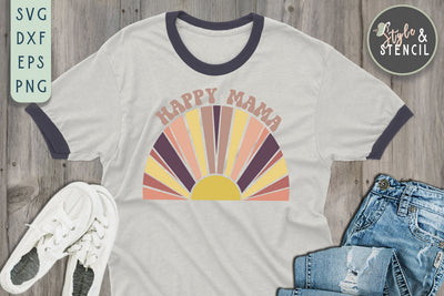 Mama SVG - Retro Mama SVG Style and Stencil 