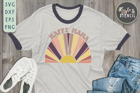 Mama SVG - Retro Mama SVG Style and Stencil 