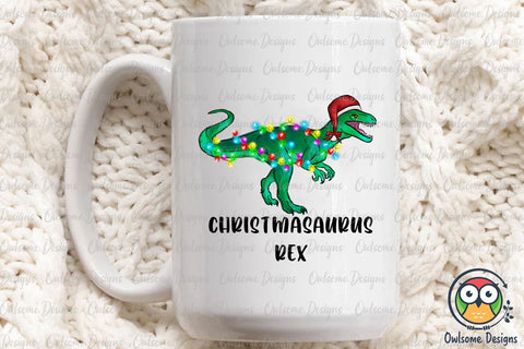 Mama T Rex Christmas Sublimation Sublimation Owlsome.Designs 