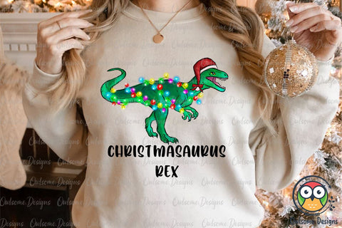 Mama T Rex Christmas Sublimation Sublimation Owlsome.Designs 