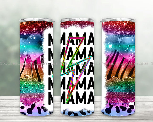 Mama Tumbler Png Lightning Tumbler Wrap 20oz Skinny Straight Sublimation Design Download Tumbler Png Sublimation ToriDesigns 