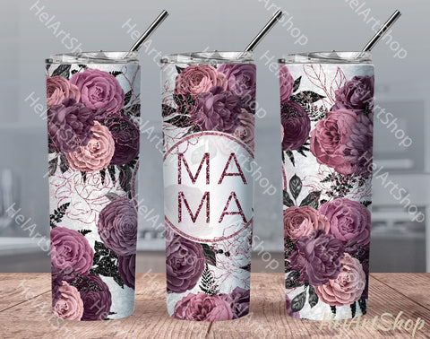 Mama Tumbler PNG | SKINNY TUMBLER 20oz Png Sublimation _HelArtShop_ 