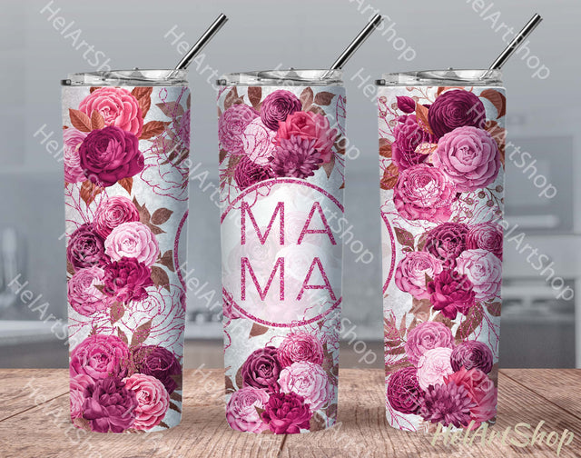 Mama Tumbler PNG | SKINNY TUMBLER 20oz Png Sublimation _HelArtShop_ 
