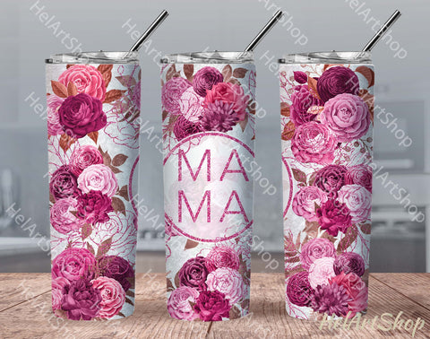 Mama Tumbler PNG | SKINNY TUMBLER 20oz Png Sublimation _HelArtShop_ 