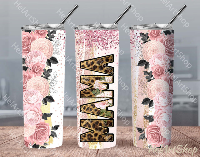 Mama Tumbler PNG | SKINNY TUMBLER 20oz Png Sublimation _HelArtShop_ 