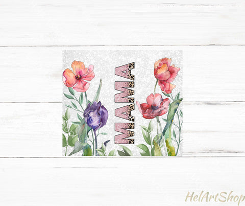 Mama Tumbler PNG Sublimation, Floral SKINNY TUMBLER 20oz Png Sublimation _HelArtShop_ 
