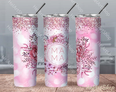 Mama Tumbler PNG Sublimation | Floral Skinny Tumbler Png Sublimation _HelArtShop_ 