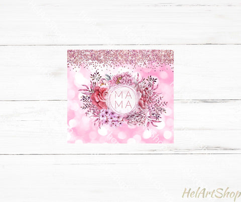 Mama Tumbler PNG Sublimation | Floral Skinny Tumbler Png Sublimation _HelArtShop_ 