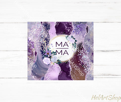 Mama Tumbler PNG Sublimation, Purple SKINNY TUMBLER 20oz Png Sublimation _HelArtShop_ 