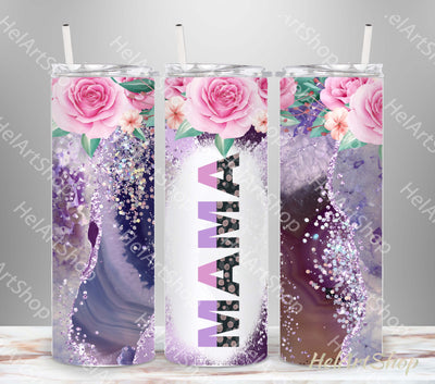 Mama Tumbler PNG Sublimation, SKINNY TUMBLER 20oz Png Sublimation _HelArtShop_ 
