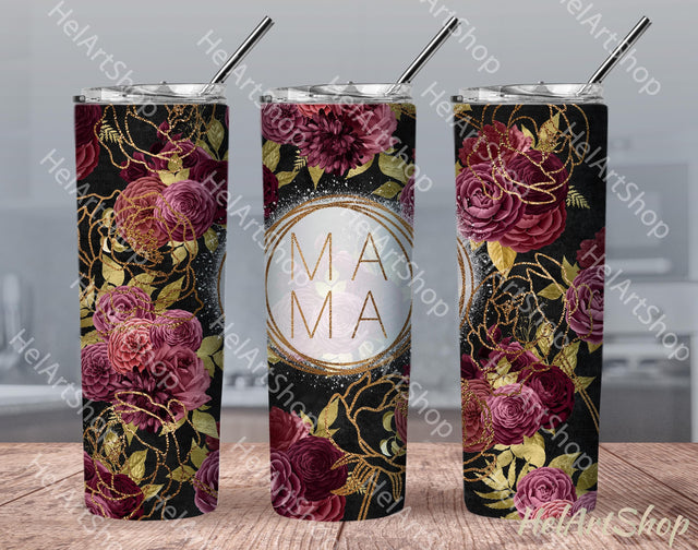 Mama Tumbler PNG Sublimation, SKINNY TUMBLER 20oz Png Sublimation _HelArtShop_ 
