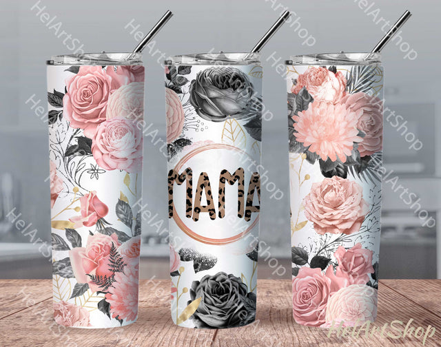 Mama Tumbler PNG Sublimation, SKINNY TUMBLER 20oz Png Sublimation _HelArtShop_ 