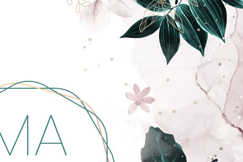 MAMA Tumbler, Skinny Tumbler 20 oz Design Wrap, Green Gold Floral Tumbler wrap PNG, Seamless Sublimation Design PNG, Skinny Travel Tumbler Sublimation Syre Digital Creations 