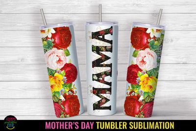 Mama Tumbler Sublimation I Mothers Day Tumbler Wrap PNG Sublimation Happy Printables Club 