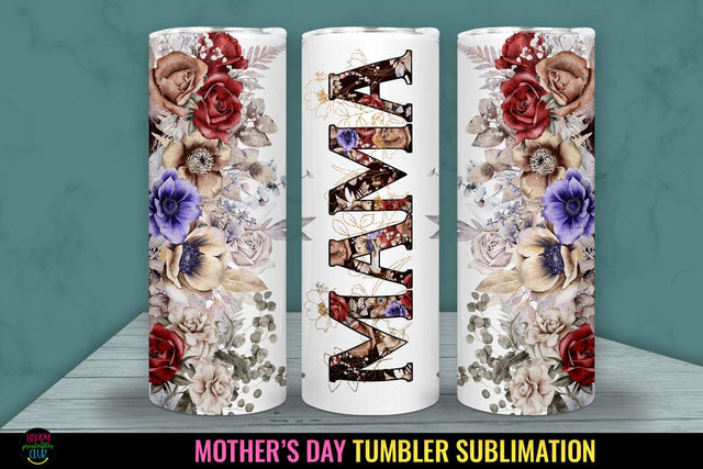 Mama Tumbler Sublimation I Mothers Day Tumbler Wrap PNG Sublimation Happy Printables Club 