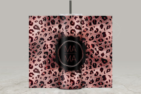 MAMA Tumbler Wrap, Mom Life Tumbler Wrap, Leopard Cheetah Print Design, Skinny Tumbler 20 oz Design PNG, Seamless Sublimation Travel Tumbler Sublimation Syre Digital Creations 