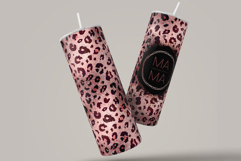 MAMA Tumbler Wrap, Mom Life Tumbler Wrap, Leopard Cheetah Print Design, Skinny Tumbler 20 oz Design PNG, Seamless Sublimation Travel Tumbler Sublimation Syre Digital Creations 