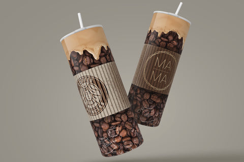 MAMA Tumbler Wrap, Mom Life Tumbler Wrap PNG, Mothers Day Gift, Coffee Design Tumbler, Skinny 20 oz Seamless Sublimation, Designs Downloads Sublimation Syre Digital Creations 