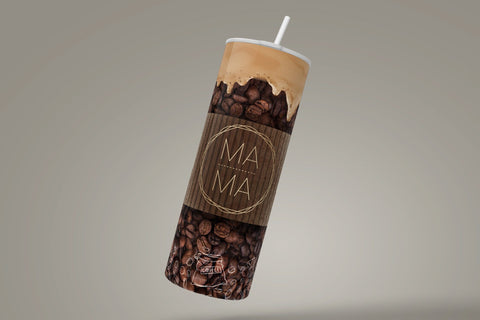 MAMA Tumbler Wrap, Mom Life Tumbler Wrap PNG, Mothers Day Gift, Coffee Design Tumbler, Skinny 20 oz Seamless Sublimation, Designs Downloads Sublimation Syre Digital Creations 