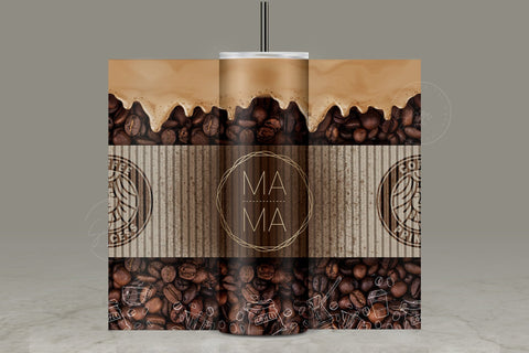 MAMA Tumbler Wrap, Mom Life Tumbler Wrap PNG, Mothers Day Gift, Coffee Design Tumbler, Skinny 20 oz Seamless Sublimation, Designs Downloads Sublimation Syre Digital Creations 