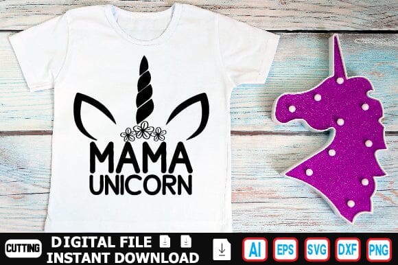 Mama Unicorn SVG Craftlabsvg24 